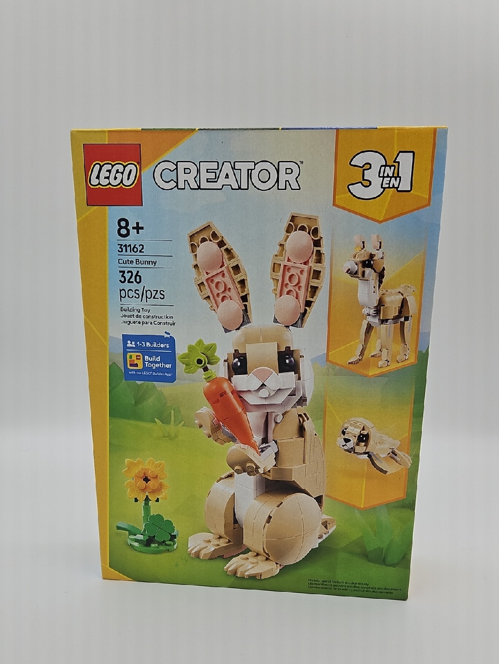 Lego Creator 3 In 1 Cute Bunny 326 Piece Building Set New In Box- Sealed